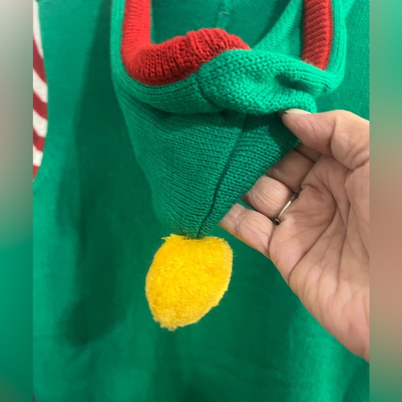 Merry Christmas by Poof New York Ugly Women’s Elf Christmas Sweater Size M - Picture 8 of 10